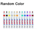 White Waterproof Cars Wheel Tire Oily Mark Pen Auto Rubber Tyre Paint Pen Cd Metal Permanent Paint Marker Graffiti Touch Up Oasis Select Random Color 5pcs