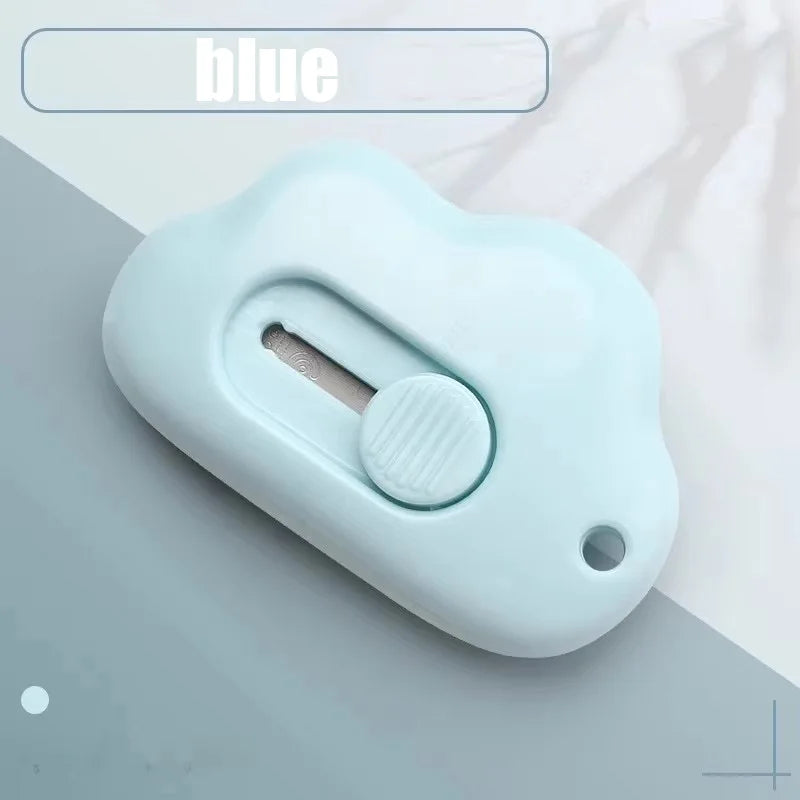 1/4pcs Mini Utility Knife Retractable Letter Opener Box Cutter Portable Carton Opener Paper Cutting Tool School Office Supplies Oasis Select 1pcs blue