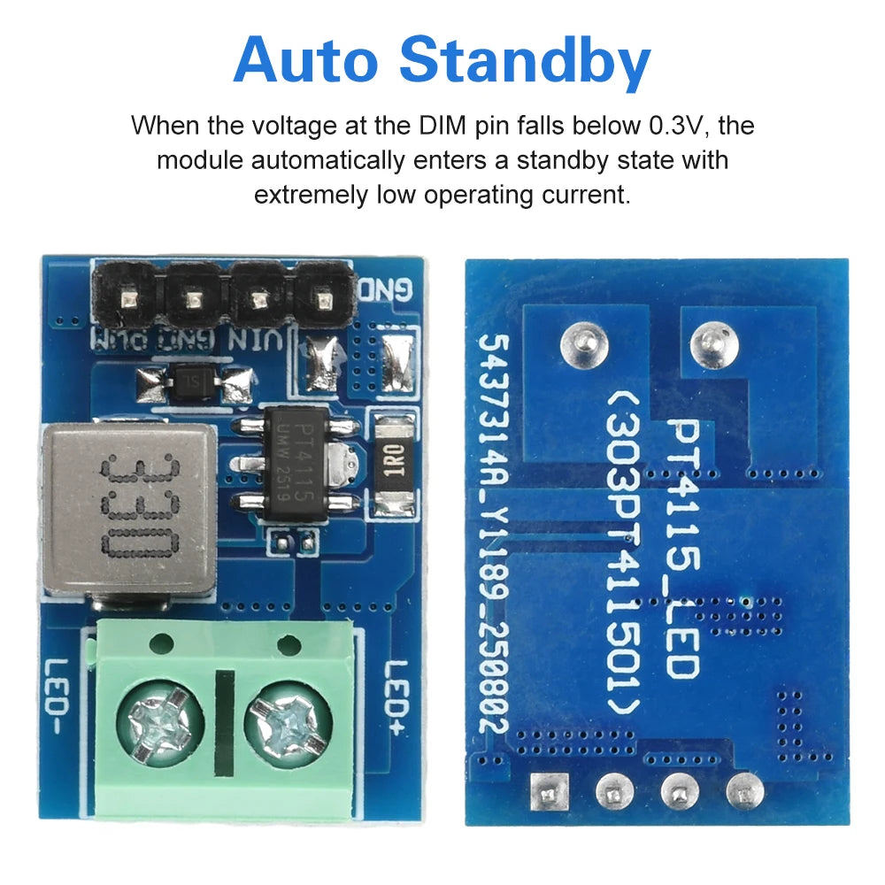 PT4115 LED Driver Module 12V 1-10S Constant Current Driver Output Module For LED Strip Light Applications Oasis Select