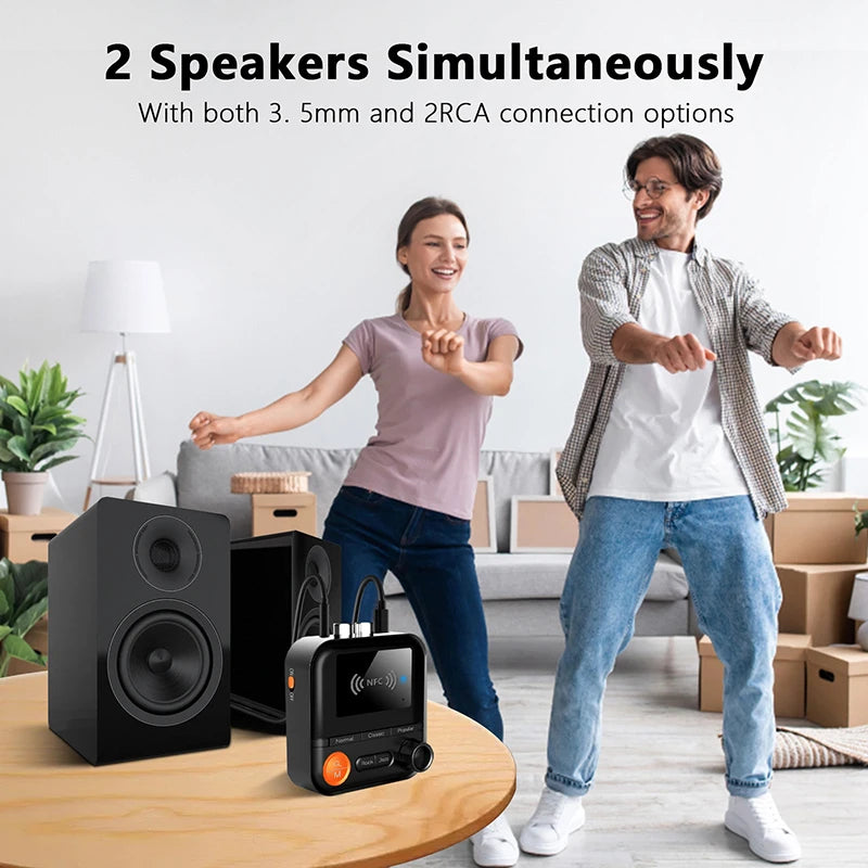 NFC Bluetooth Audio Receiver 5 EQ Modes Support TF Card Playback 3.5mm AUX R/L RCA Stereo HIFI Music Wireless Adapter With Mic Oasis Select