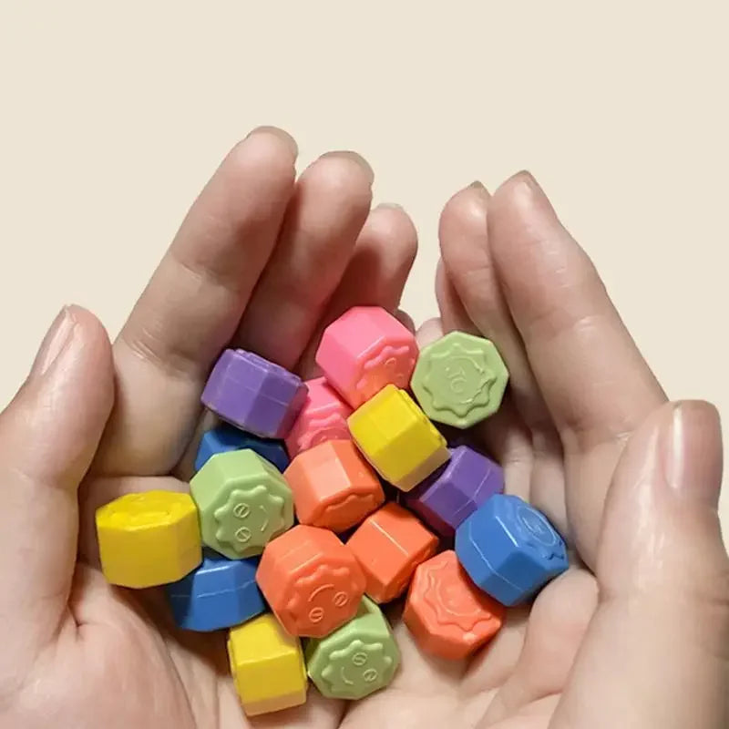 6/12PCS Korea Traditional Play Game Gonggi Jack Stone Pebbles Set Box Exercise Colorful Fun Stress Relief Toy Oasis Select