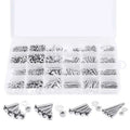 Stainless Steel Screw Button Round Pan Head Screws Hexagon Socket Screw Bolt Nut Washer Set Box Kit Hexagon Socket Screw Oasis Select Silver CN