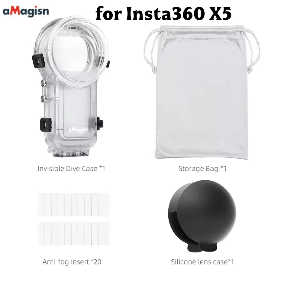 Insta360 X5 Invisible Dive Case | 60m Waterproof Housing