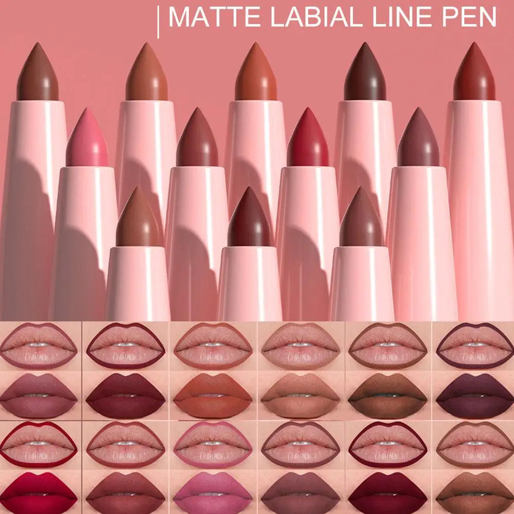 Eelhoe 6-Color Waterproof Lip Liner Set – Long-Lasting Matte Lip Liner Set Oasis Select
