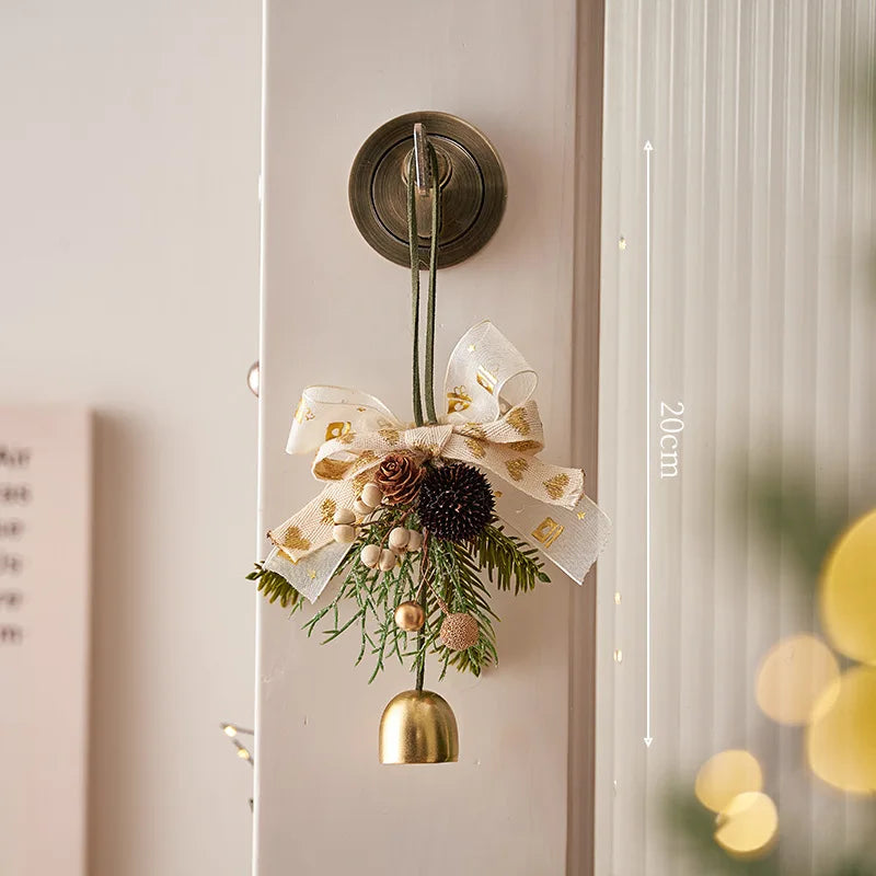 Christmas Decorations Christmas Bells Wreaths Christmas Tree Decorations Atmosphere and Scene Decorations Home Decor Oasis Select Golden bow