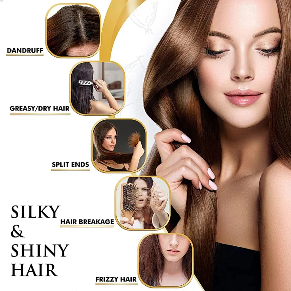 Hair Oil – Hyaluronic Acid, Olive & Coconut for Soft Shiny Hair Hair Treatment Oil Oasis Select