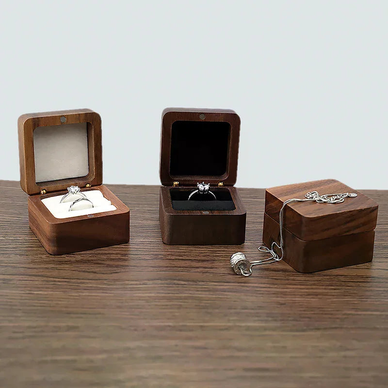 Luxury Wood Jewelry Box Wedding Ring Box Earring Rings Box Jewelry Organizer Box Jewelry Gift Packaging Box Bracelet Package Oasis Select
