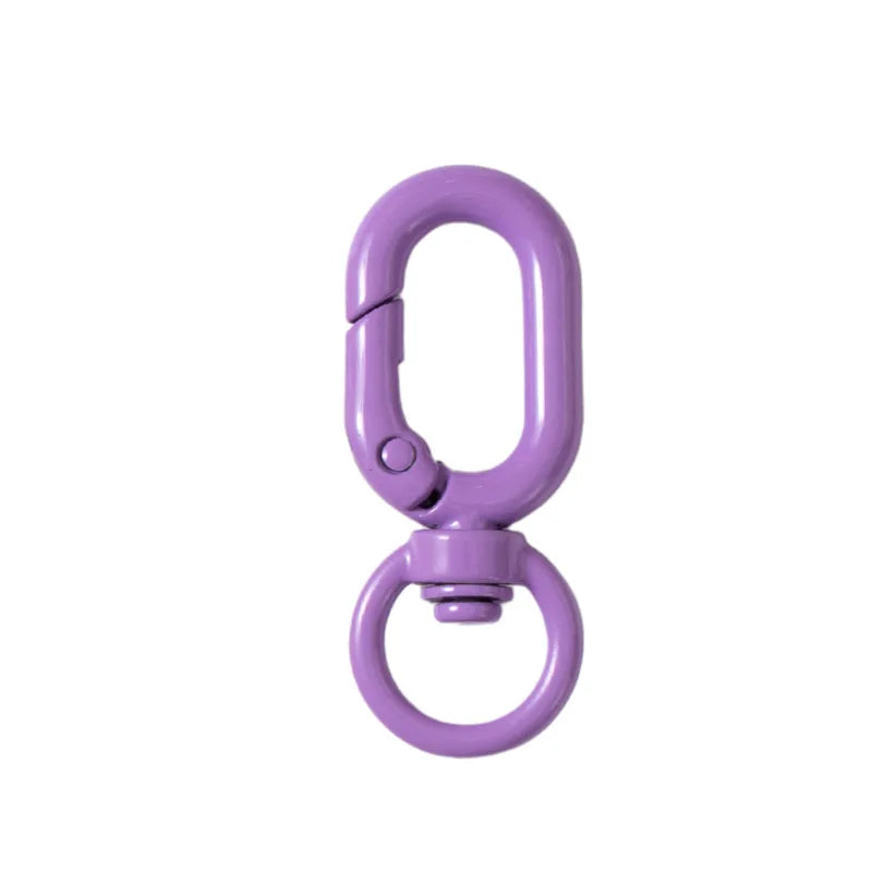 5pcs Colorful Metal Lobster Claw Clasps Swivel Lanyards Trigger Strap with Key Ring DIY Accessories for Bag Key Chains Connector Oasis Select Dark Purple