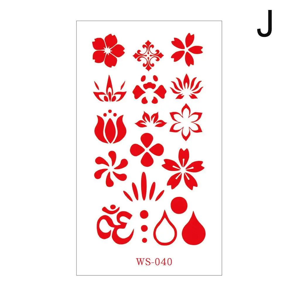 Classic Eyebrow Sexy Cute Retro Tattoo Paste Ancient Style Girl Baby Forehead Paste Hanfu Children's Temporary Tattoo Sticker Oasis Select J China