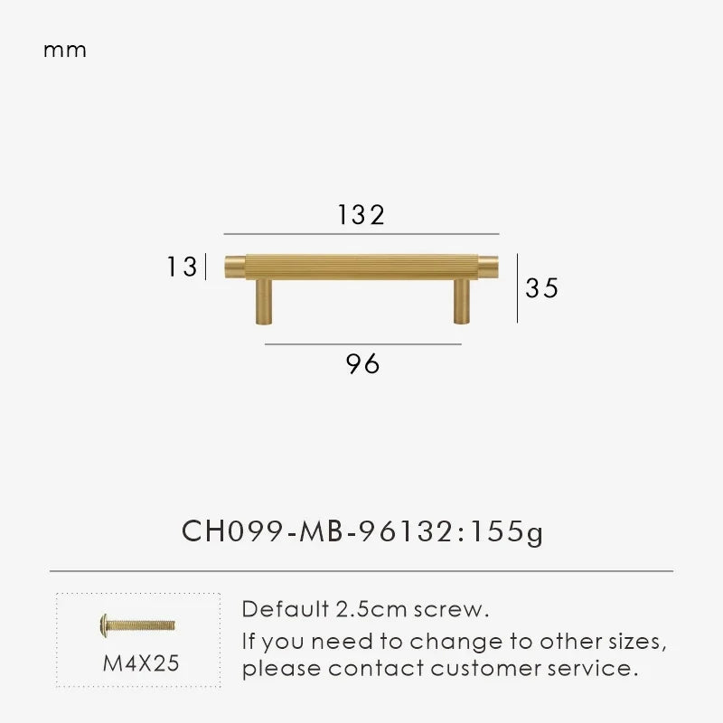 Solid Brass Linear Cabinet Handle Drawer Tbar Cabinet Door Pull White Matte Gold Bronze Available Many Size Opation Oasis Select CH099-MB-96132