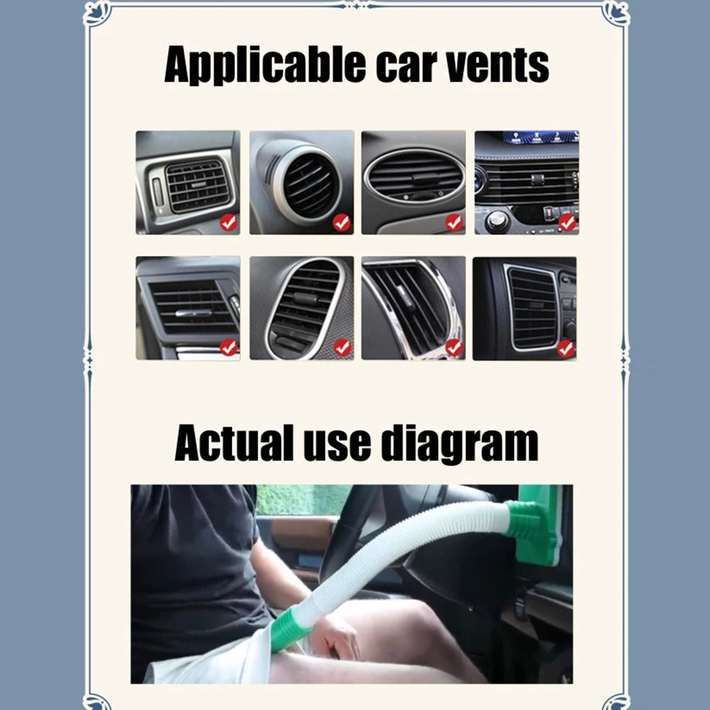 Car AC Vent Extender with Clip Portable AC Extension Tube Elastic Air Vent Extension Pipe for Car Cooler Accessories Oasis Select