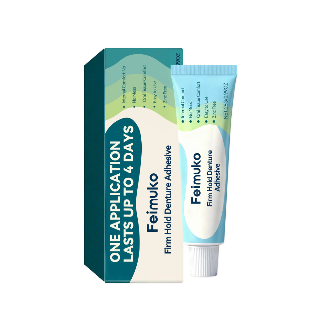 FEIMUKO Denture Adhesive Cream – Firm Hold & Gum Relief