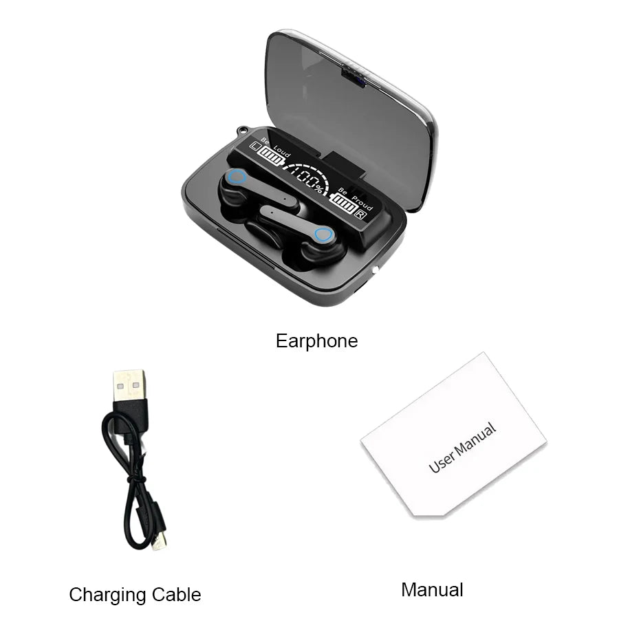 M19 TWS Wireless Bluetooth Headset Noise Cancelling Gaming Earbuds with Mic Wireless Headphones Bluetooth Earphones for Phones Oasis Select A