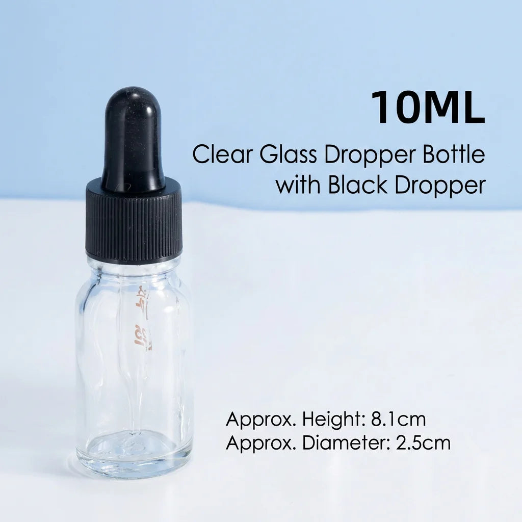 Glass Dropper Bottles – Refillable Serum & Essential Oil Vials