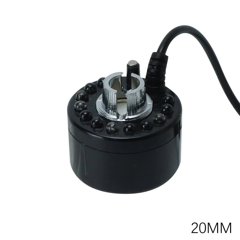 Halloween LED Water Fountain Pond Fogger Mini Mist Maker Fogger Pond Garden Nebulizer For Halloween Christmas Party Decoration Oasis Select A3 XS（old）
