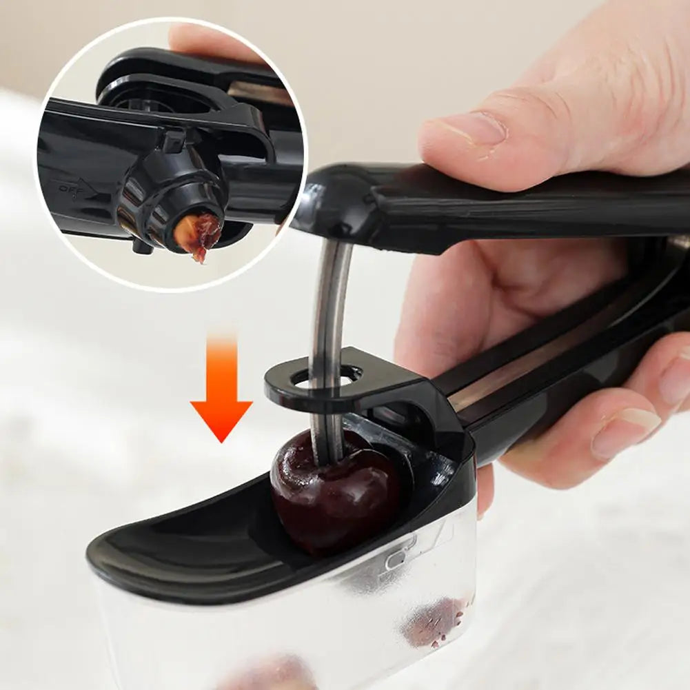 Cherry Pitter with Storage Box – Press-Type Pit Remover