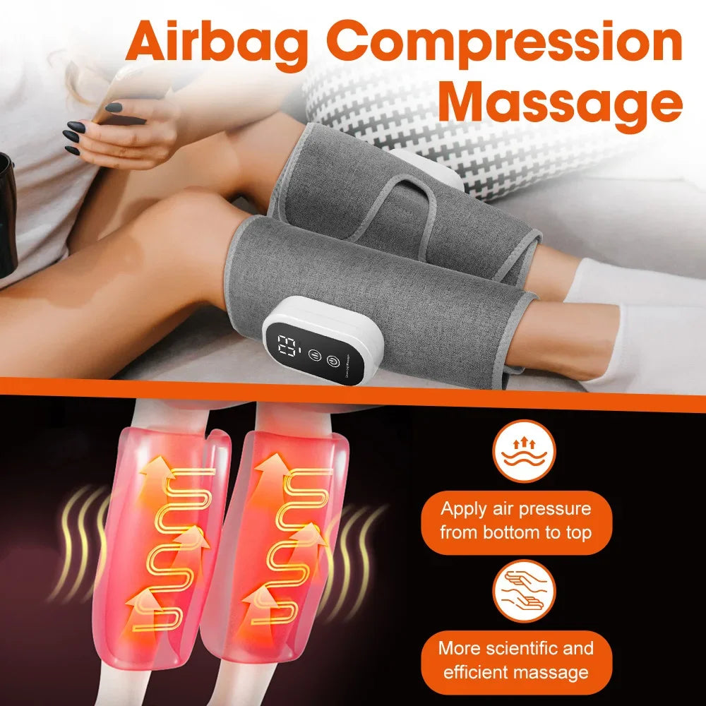 Wireless Air Compression Leg Massager | 3 Modes 360° Calf Wrap