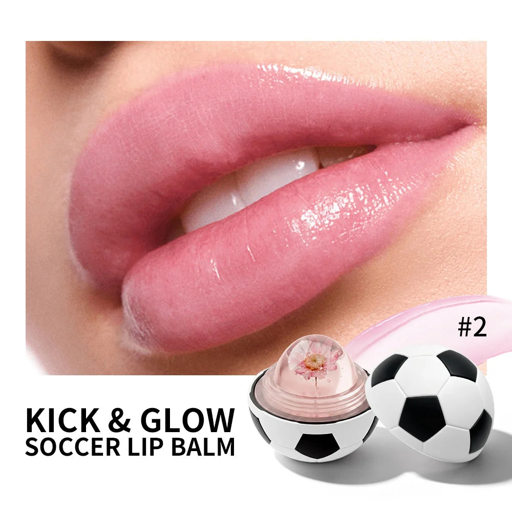 Kick & Glow Soccer Lip Balm Lasting Hydrating Reduce Lip Lines Color Changing Moisturizing Glossy & Plump Lip Care Oasis Select 02