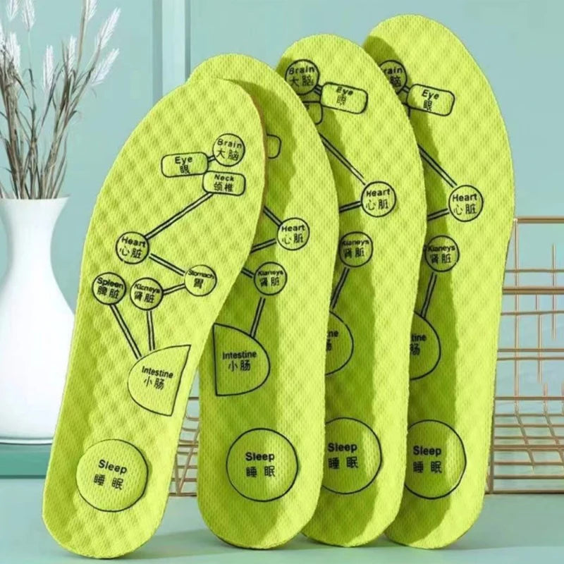 Foot Acupressure Insole Men Women Soft Breathable Sports Cushion Inserts Sweat-absorbing Deodorant Orthopedic Shoe Sole Oasis Select