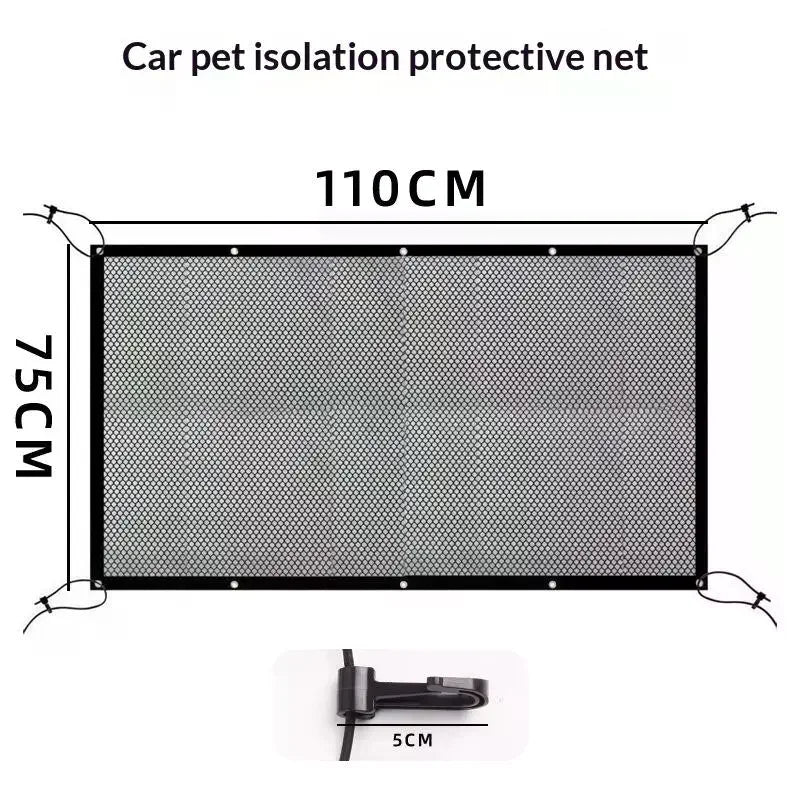 Car Pet Barrier Net Dog Safety Isolation Net For Vehicles Universal Fit Breathable Mesh Pet Travel Barrier For Back Seat Oasis Select