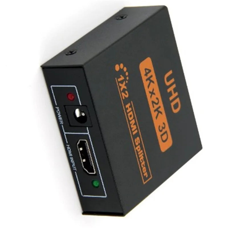 1 In 2 Out 4K HDMI-Compatible Splitter Converter Full HD 1080p Vide Switch Switcher 1X2 Dual Display For HDTV DVD PS3 Xbox Oasis Select