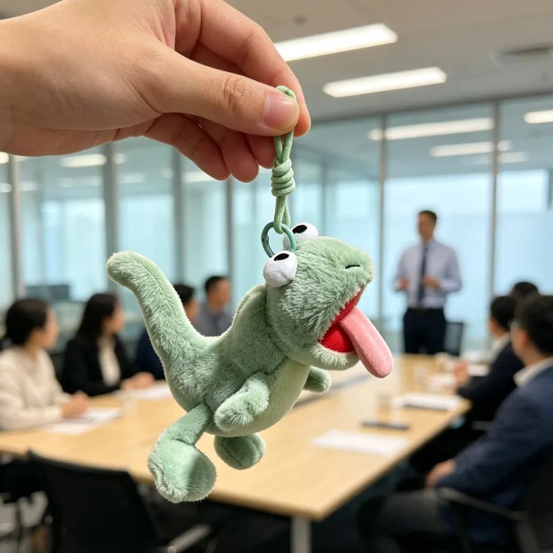 1-20PCS Funny Tongue Out Lizard Plush Keychain Ugly Cute Squeeze Stress Relief Toy for Purse Backpack Decoration Gift for Friend Oasis Select