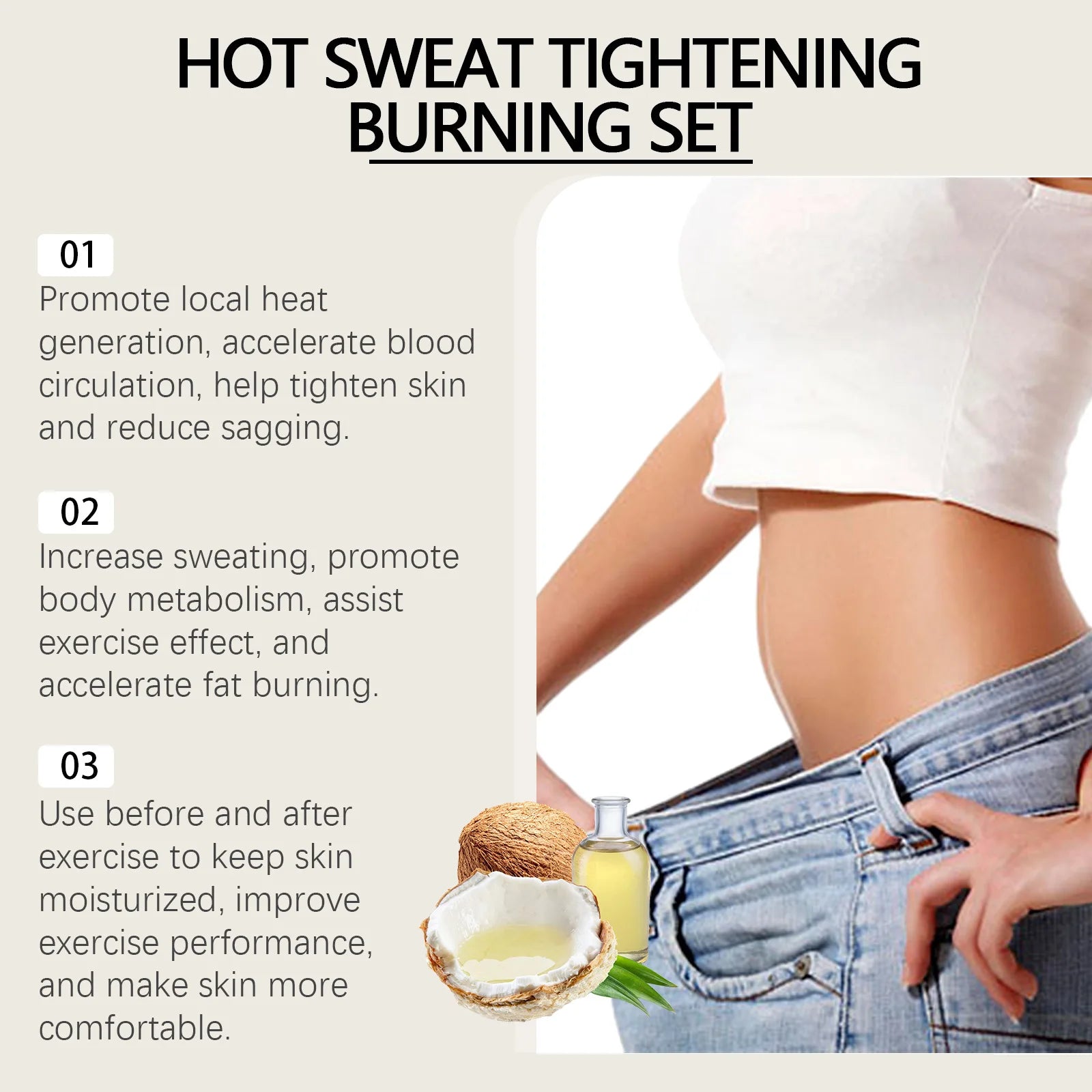 EELHOE Body Anti-Sagging Firming Cream Tightening Abdominal Shaping Moisturizing Improve Sagging Skin Brighten Body Care Cream Oasis Select