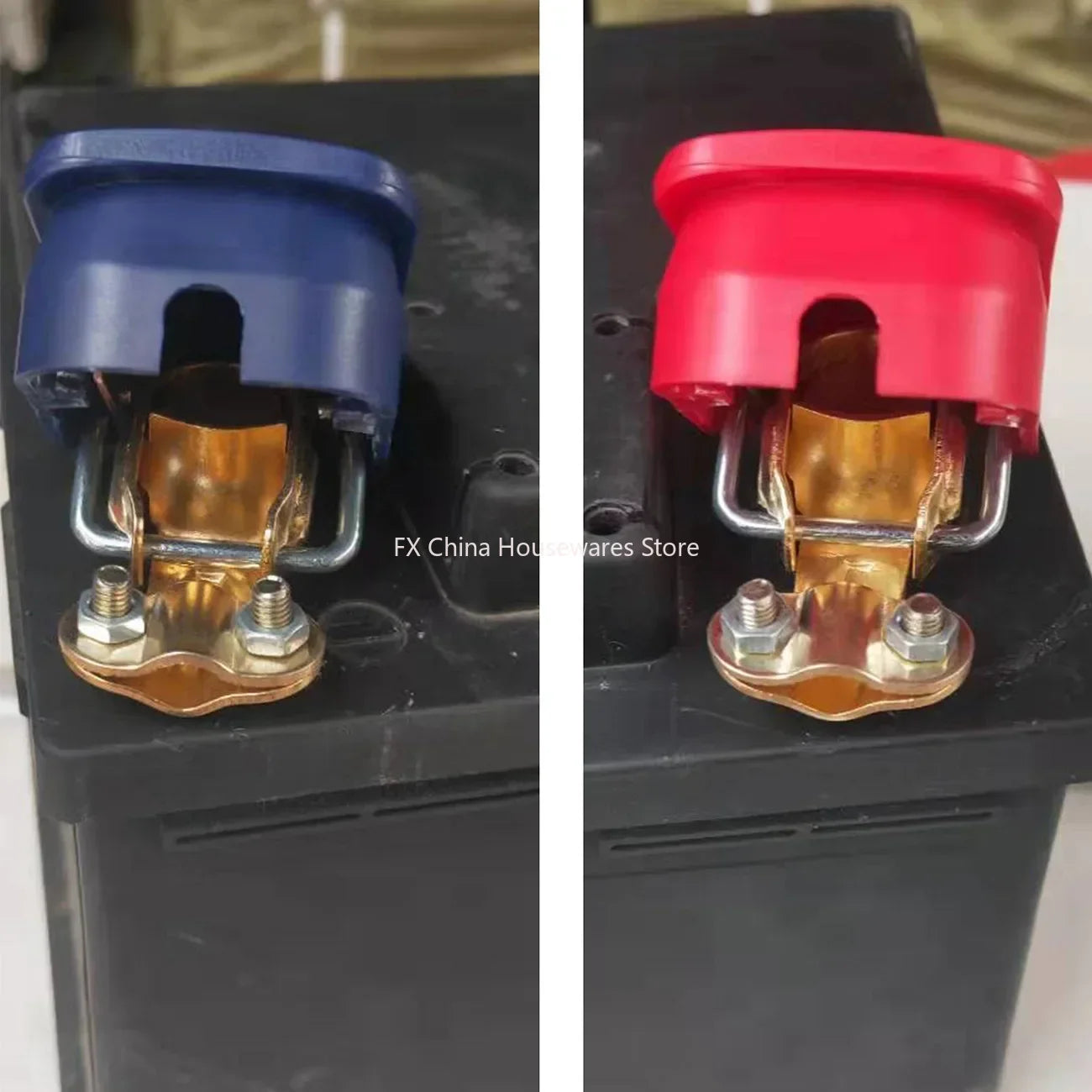 Battery Terminal Connectors Negative and Positive 1 Pair Plate Quick Release Car Connector Battery Clamps Top Post Clips Oasis Select