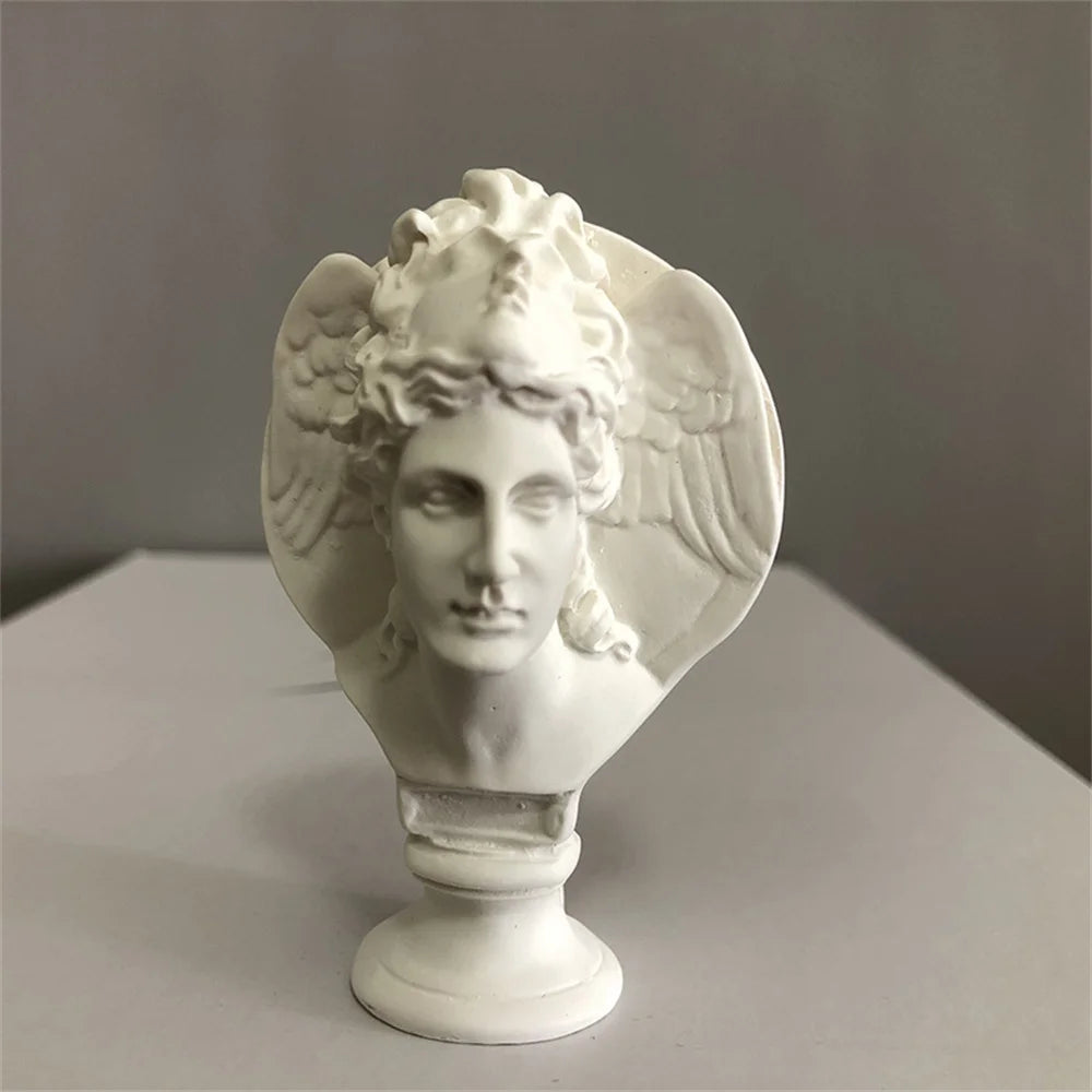 Nordic Style Gypsum Portraits Plaster Bust Statue Greek Mythology Figurine Famous Sculpture Desktop Ornament Drawing Practice Oasis Select Goddess of the Crown