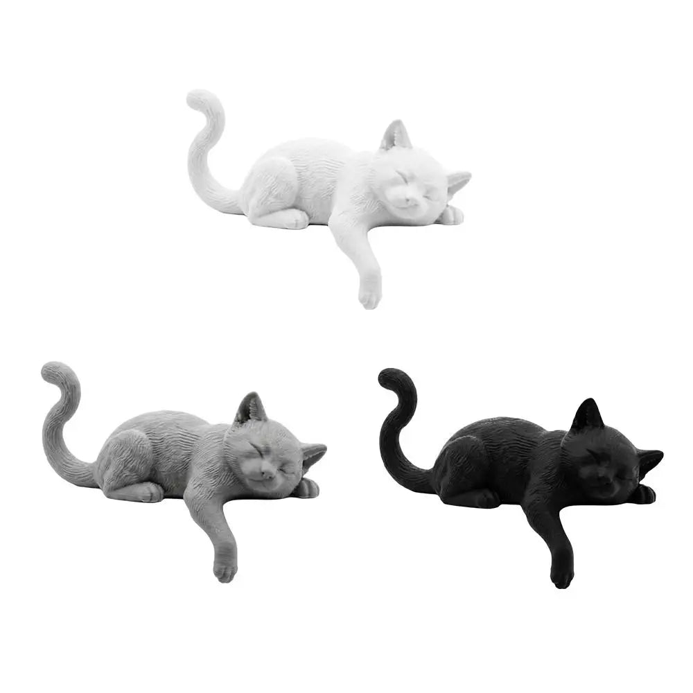 3D Printed Sleeping Cat Desk Ornament | Cute Cat Statue