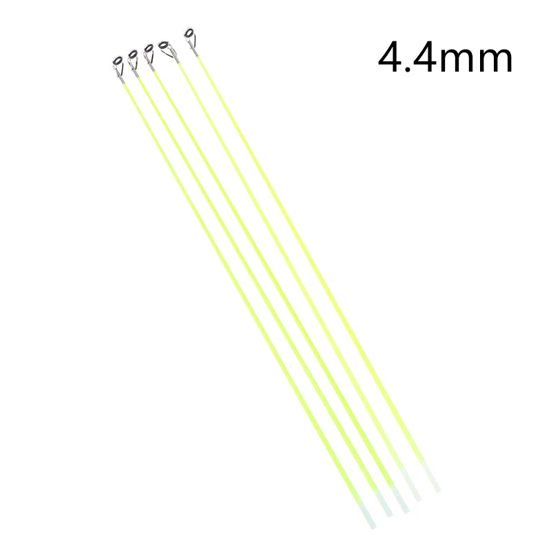 New 5Pcs 42CM Boat/Raft Rod Tip Spare Tail Fiberglass Refit Replacement Fishing Rod Tip With Top Ring Fishing Gear Accessories Oasis Select H