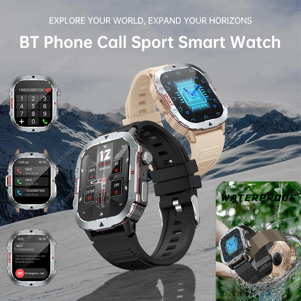 2.19" AMOLED Smartwatch | BT Calling, GPS, 5ATM, Heart Rate