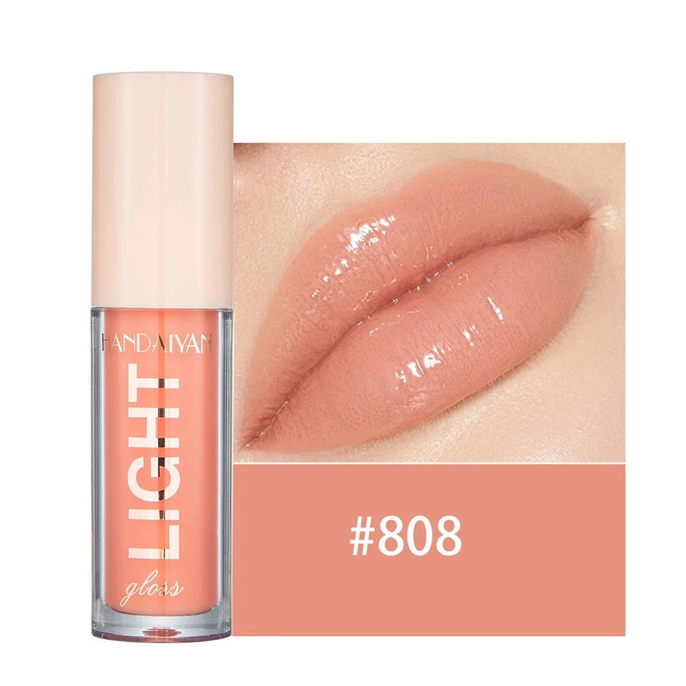 12 Shades Mirror Effect Lip Gloss Moisturizing Long Wear Jelly Honey Lip Balm Women Makeup Cosmetic Plumping Glossy Oasis Select 808