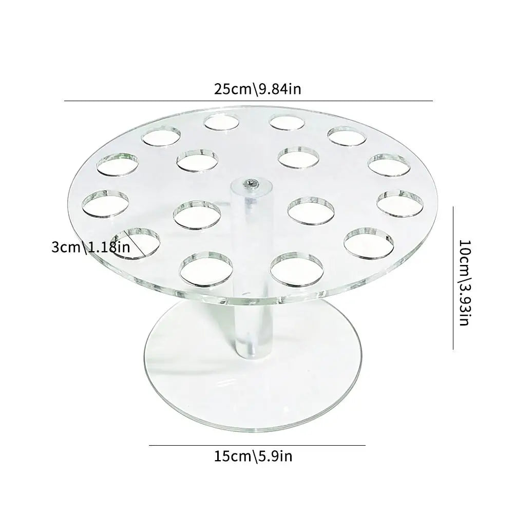 16-Hole Acrylic Ice Cream Cone Holder Party Display Stand