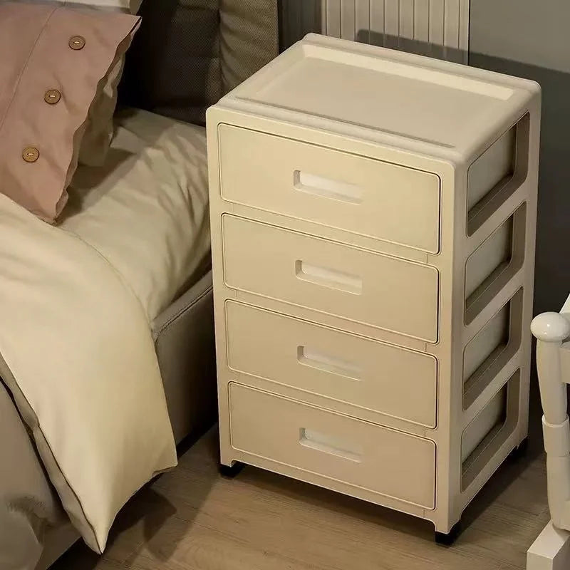 Large Capacity Storage Cabinet with Rolling Wheels,3-6 Tier, for LivingRoom/Bedroom/StudyOrganization,Cream Color Oasis Select