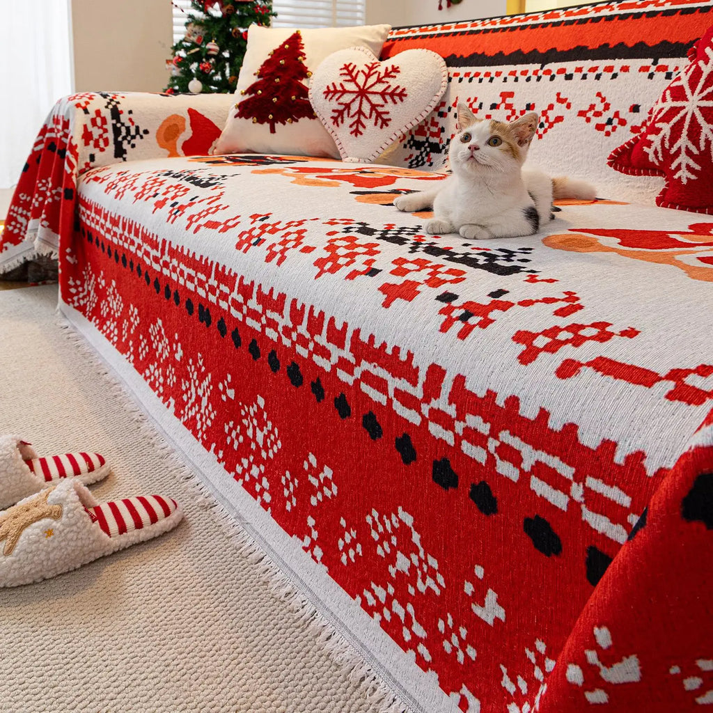 2025 New One-piece Christmas-themed Sofa Cover Blanket for The Living Room Sofa Covers Couch Covers for Sofas Oasis Select 180cm x 360cm Happy Bear