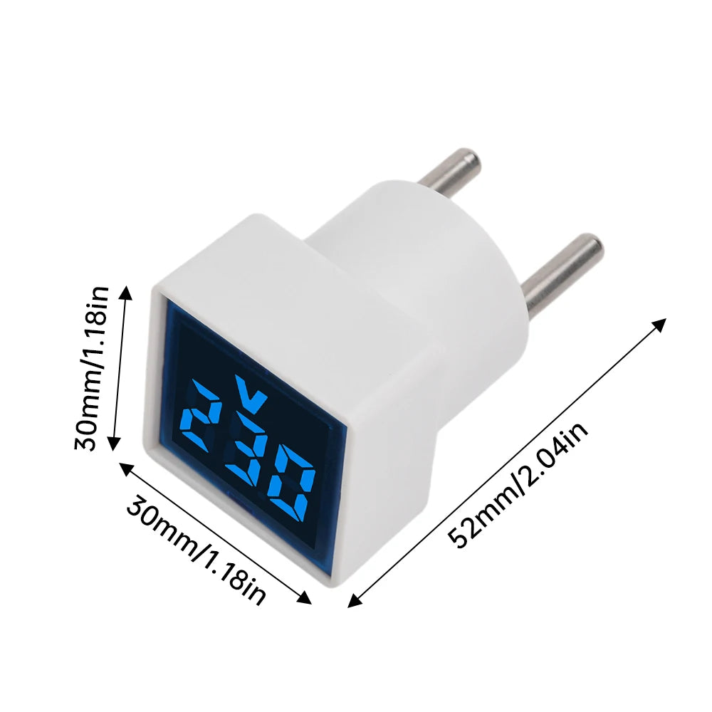 Mini Square Voltmeter AC 50V-500V Digital Voltage Tester Monitor LED Display Voltmeter Indicator Light Electrical Instruments Oasis Select