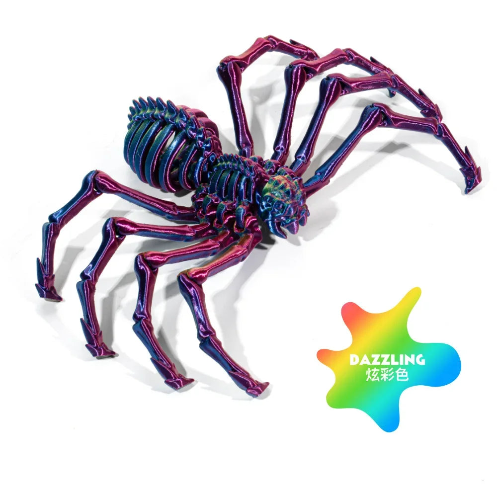 3D Printing Spider Animals Toy Realistic Colorful Spider Figurine Articulated Fidget Toy for Spider Lovers Halloween Home Decor Oasis Select Color 11 12CM