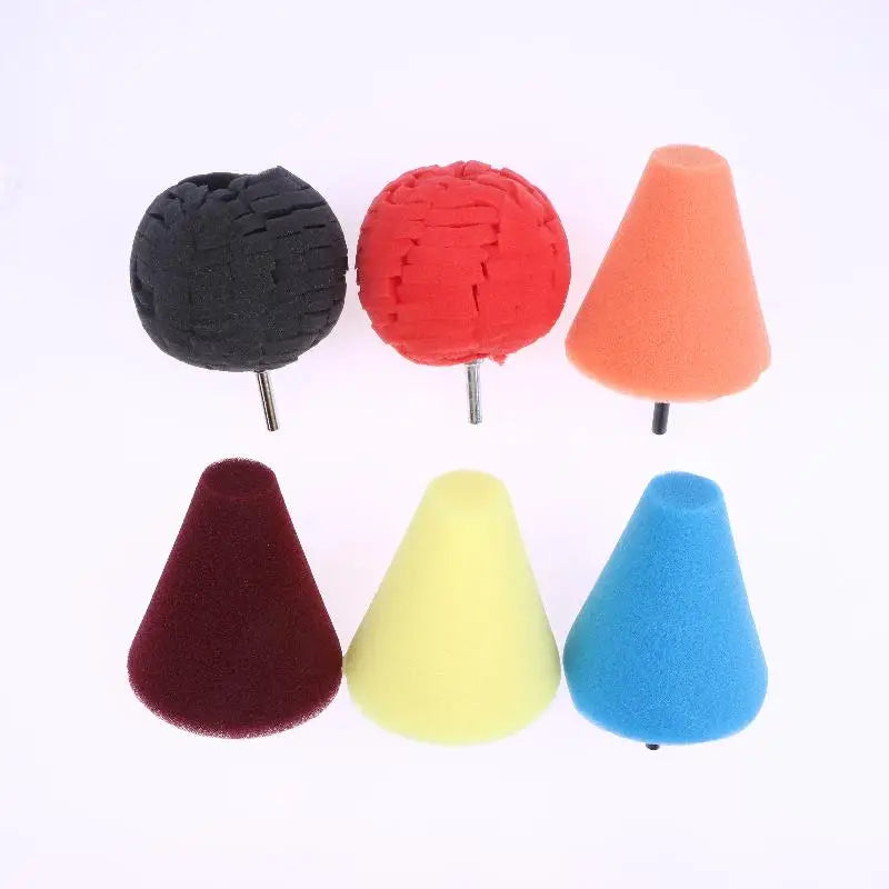 Automobile Hub Polishing Sponge with 2 Grinding Heads, Ideal for Metals, Plastic, Conical Shaped Wheels Oasis Select