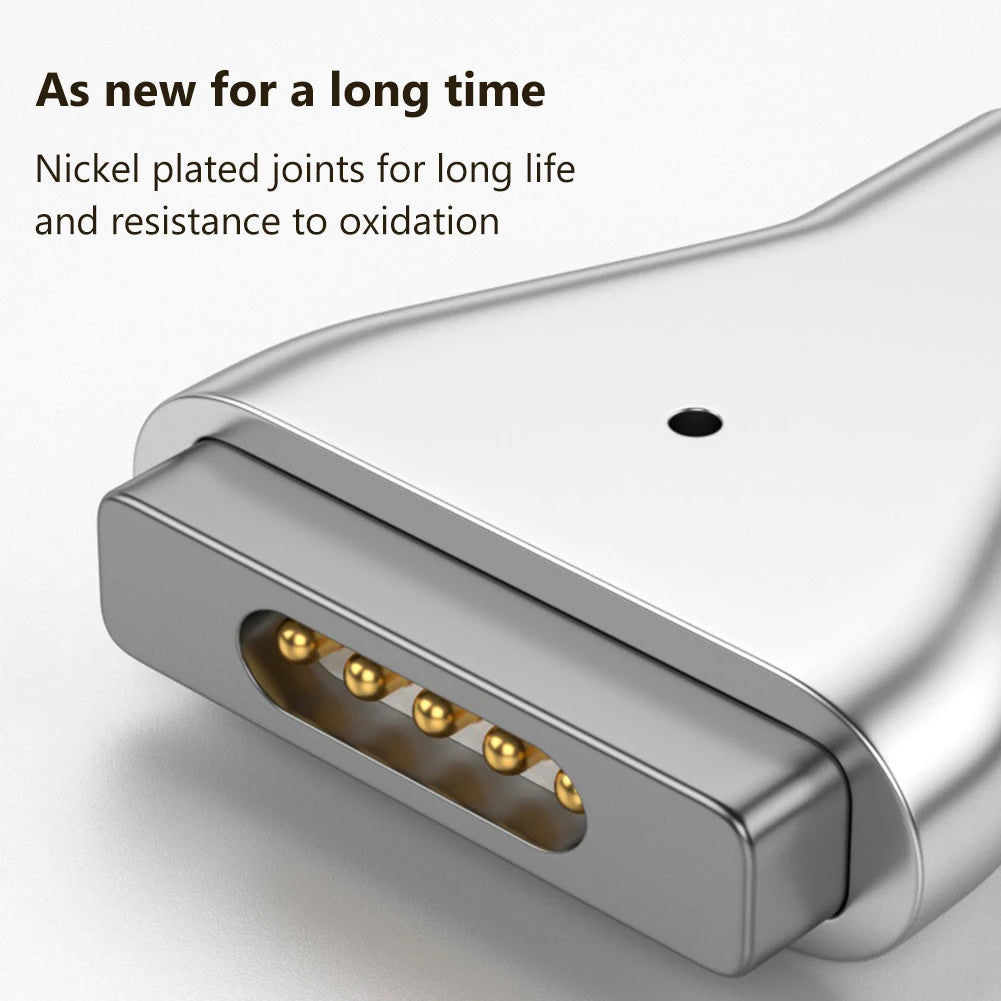 USB Type C Magnetic Adapter Female Type C Female to Magsafe 2 / 1 PD Adapter with Indicator Light for Macbook Air/Pro Oasis Select