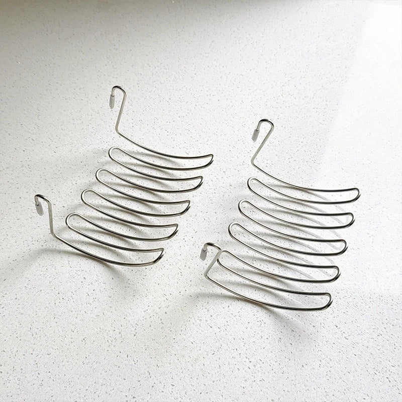 1/2pcs Stainless Steel Drain Basket Expansion Small Hanging Rack,Stainless Steel Storage Rack for Kitchen Sink,Space Saving Oasis Select Silver-2pcs