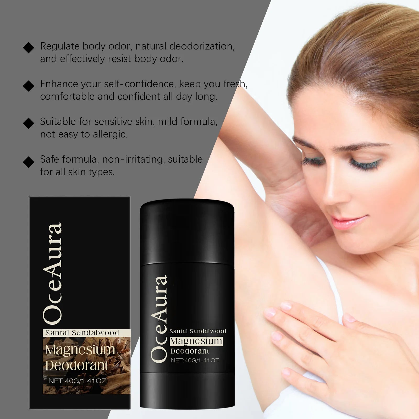 Sandalwood Deodorant Stick Anti Odor Remove Underarm Smell Persistent Aroma Refresh Charming Outdoor Body Antiperspirant Stick Oasis Select