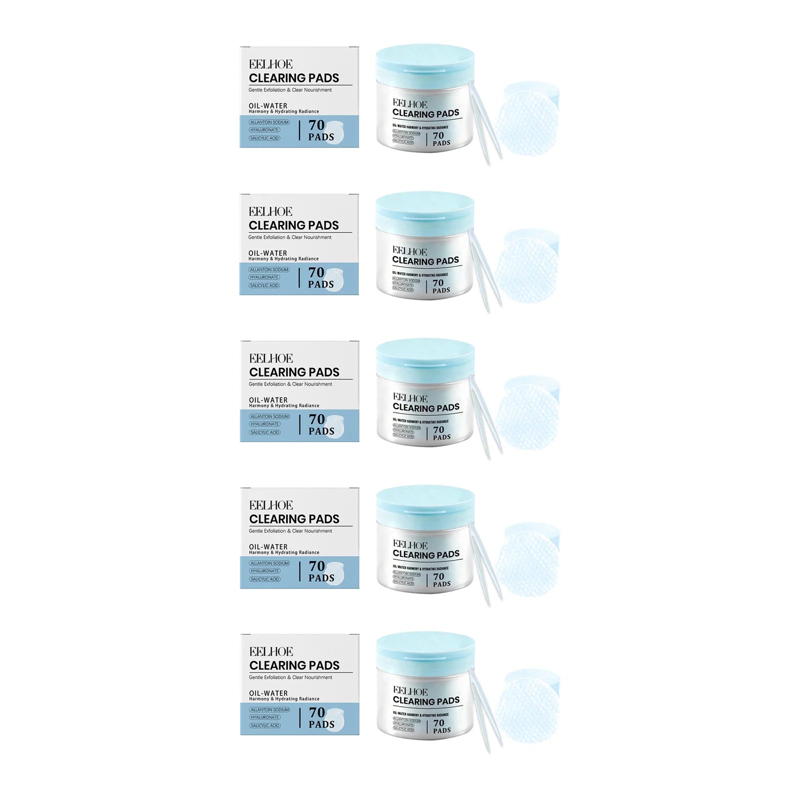 Salicylic Acid Cotton Pads Exfoliating Pore Cleansing Soothing Oil Control Acne Treatment Facial Daily Toner Pads with Tweezers Oasis Select 5 Sets