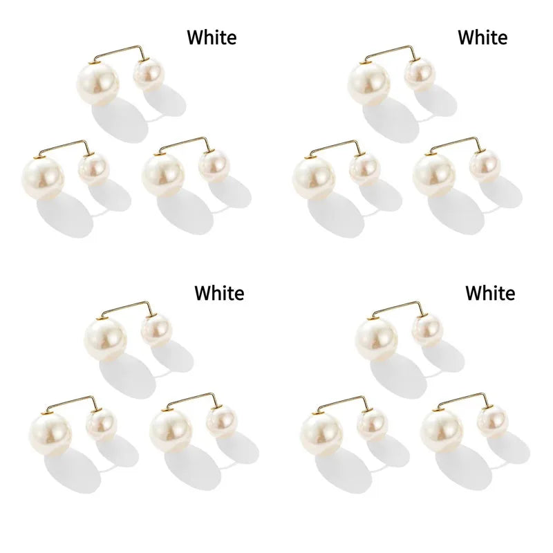 3/12PCS Pearl Non-Slip Safety Pins Dress Brooch Decoration Dress Waist Fastening Pins Collar Adjustment Scarf Fashion Versatile Oasis Select 12pcs White