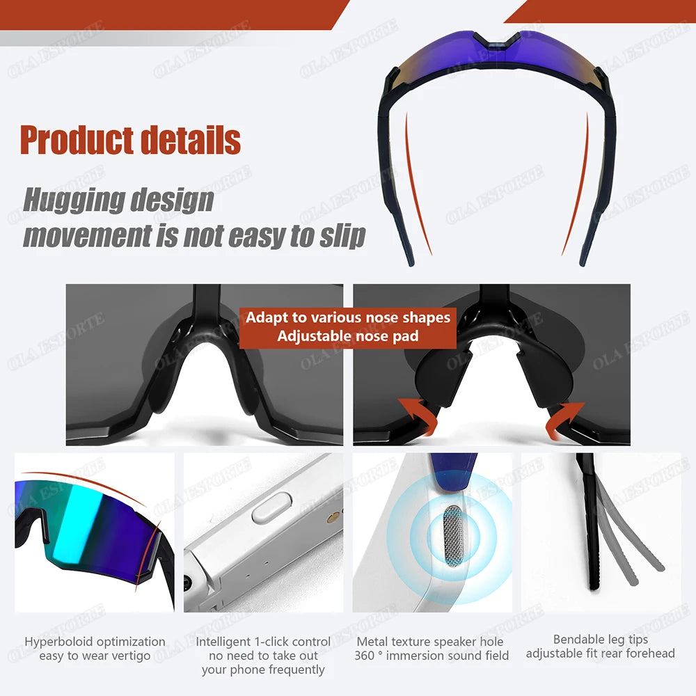 Ola Esporte Bluetooth 5.4 Smart Audio Sunglasses | UV Protection