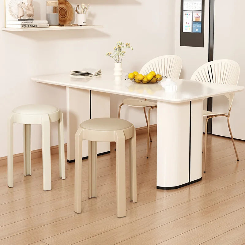 Plastic dining stools for home use in Nordic restaurants. Soft bag stools can be stacked for backup and high stools can be queue Oasis Select