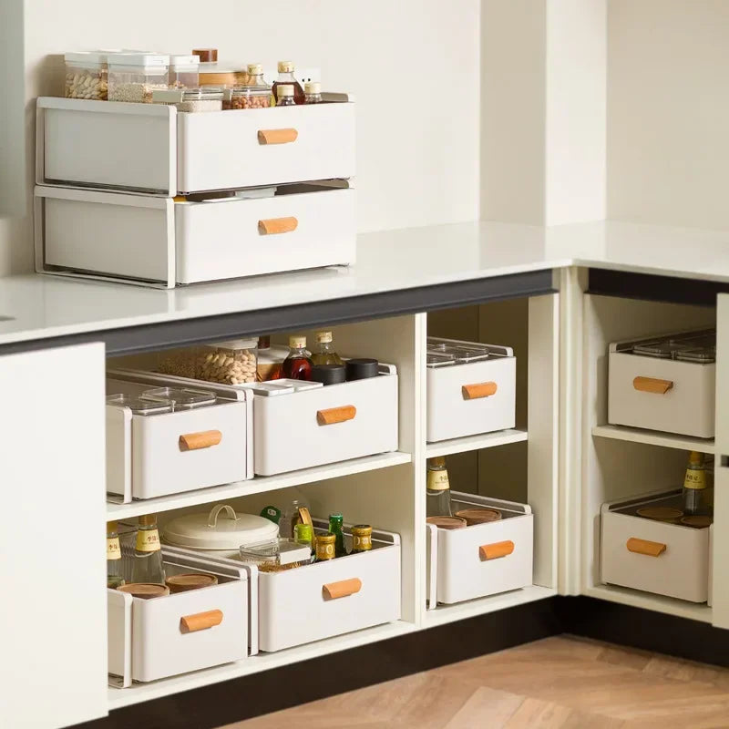 Multi-functional Kitchen Lower Sink Shelf Seasoning Dishes Pull-out Storage Box Sink Storage Rack Cabinet Pull Basket Layer Rack Oasis Select