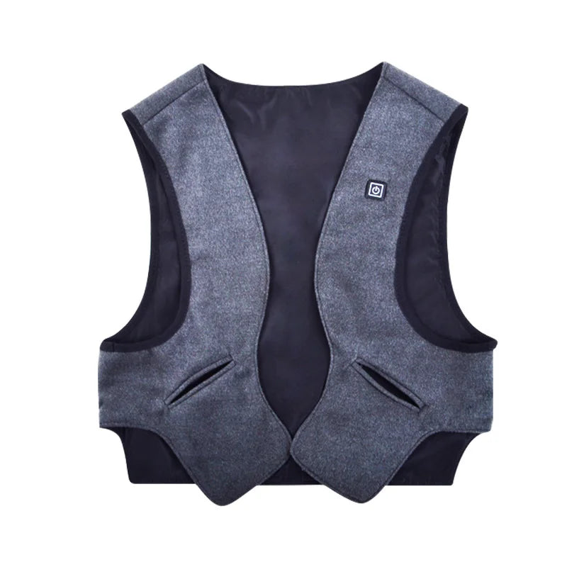 Electric Heated Jackets Winter Heated Vest for Men Women Graphene Heat Coat USB Heating Padded Jacket Keep Warm Vest Oasis Select black S