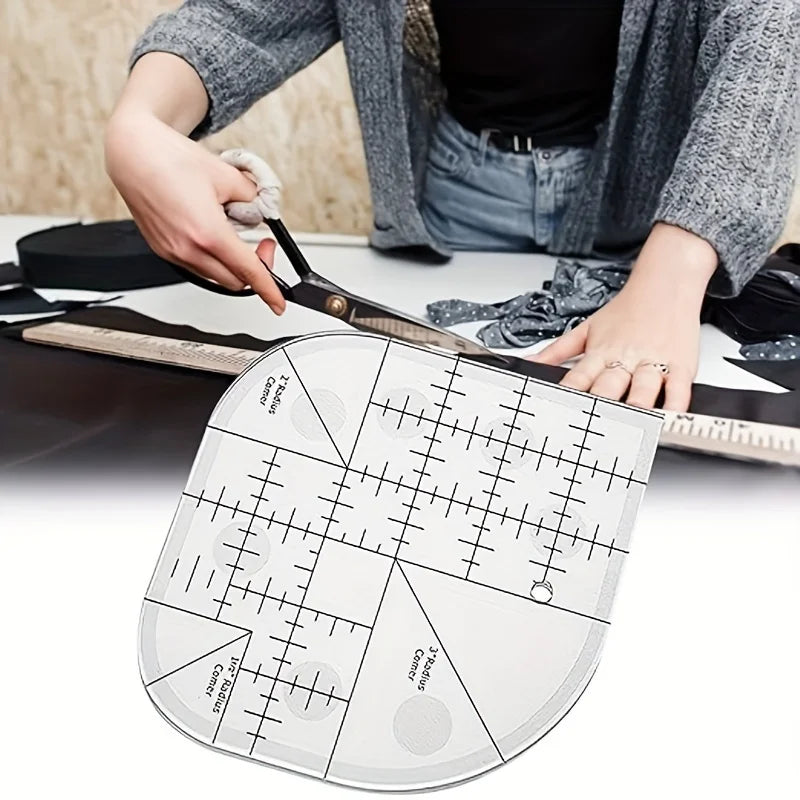 1PC Creative Corner Knife Quilting Ruler Acrylic Sewing and Sewing Ruler DIY Sewing Template Sewing Tool Corner Ruler Oasis Select