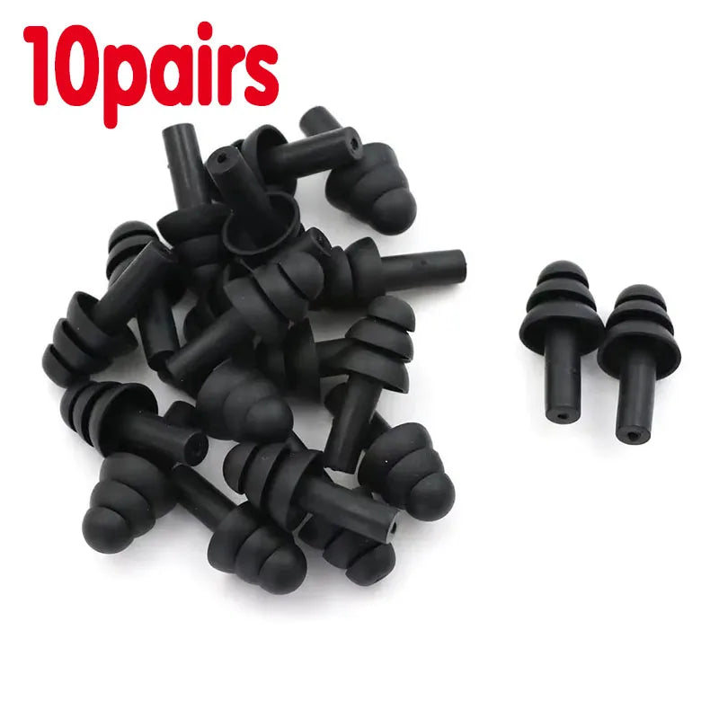 10-50pairs Ear Plugs Sound Insulation Waterproof Silicone Protection